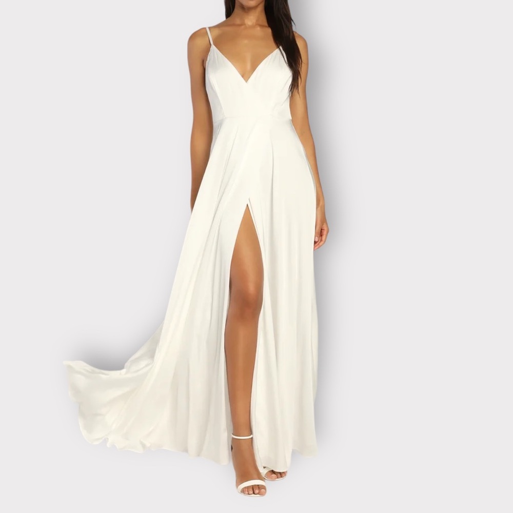 Lulu’s Ode to Love Satin Maxi Dress